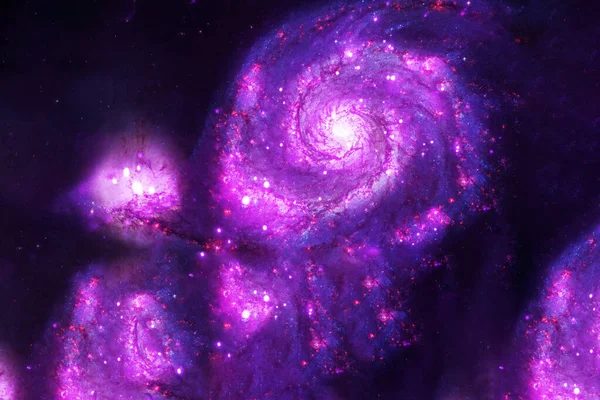 Φωτεινός Όμορφος Γαλαξίας Μωβ Τόνους Στοιχεία Αυτής Της Εικόνας Δόθηκαν — Φωτογραφία Αρχείου