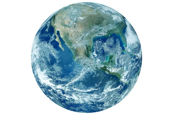 Планета Земля Изолирована Белом Фоне Элементы Этого Изображения Представлены Наса — стоковое фото