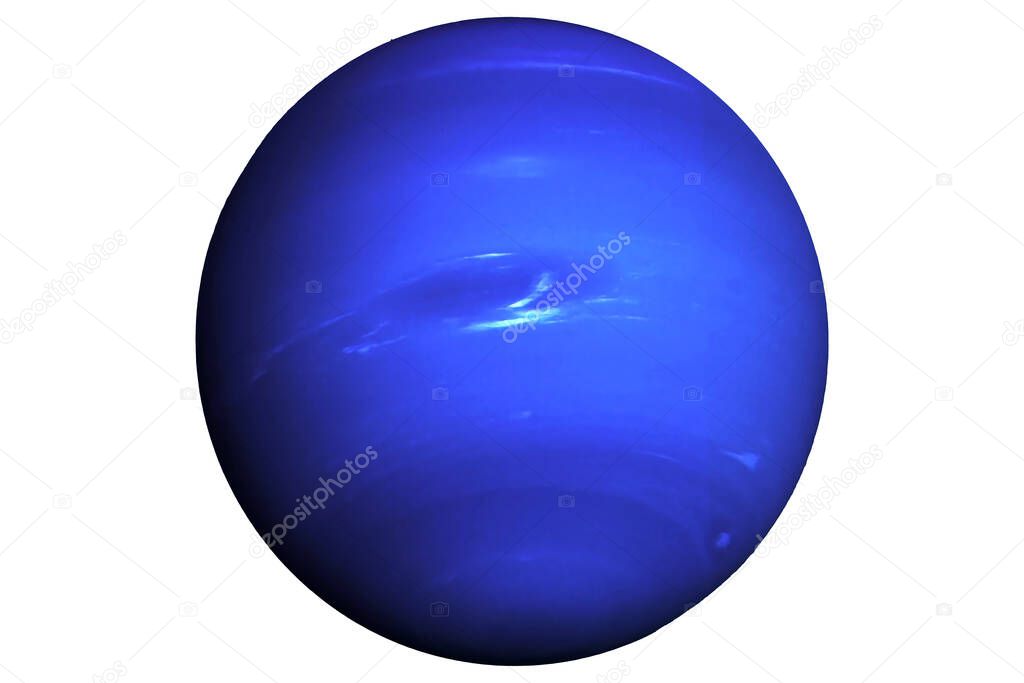 Planet Neptune isolated on white background. Elements of this image were furnished by NASA. High quality photo