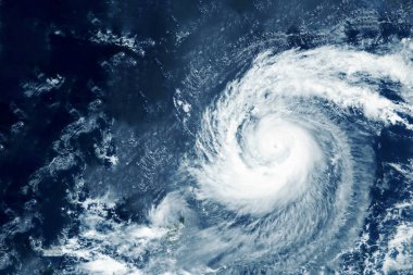 Kasırga, uzaydan gelen kasırga. Bu görüntünün elementleri NASA tarafından döşenmiştir. Yüksek kalite fotoğraf