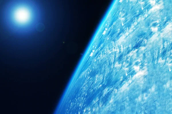 Ατμόσφαιρα Της Γης Από Διάστημα Στοιχεία Αυτής Της Εικόνας Παρέχονται — Φωτογραφία Αρχείου