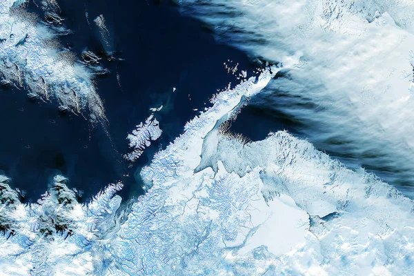 Antarctica Vanuit Ruimte Elementen Van Dit Beeld Geleverd Door Nasa — Stockfoto