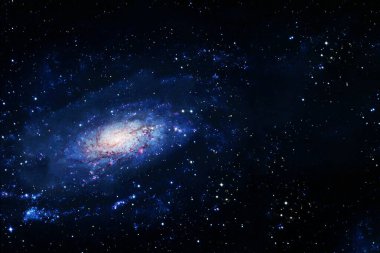 Mavi sarmal galaksi. Bu görüntünün elementleri NASA tarafından döşenmiştir. Yüksek kalite fotoğraf