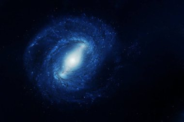 Mavi sarmal galaksi. Bu görüntünün elementleri NASA tarafından döşenmiştir. Yüksek kalite fotoğraf