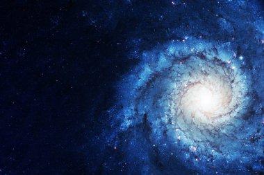 Mavi sarmal galaksi. Bu görüntünün elementleri NASA tarafından döşenmiştir. Yüksek kalite fotoğraf