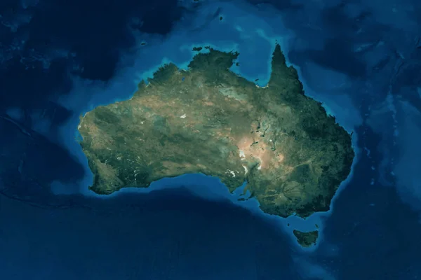 Uzaydan Avustralya Görüntünün Elementleri Nasa Tarafından Döşenmiştir Yüksek Kalite Fotoğraf — Stok fotoğraf