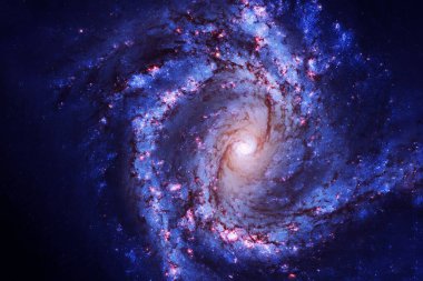 Derin uzayda güzel bir galaksi. Bu görüntünün elementleri NASA tarafından döşenmiştir. Yüksek kalite fotoğraf