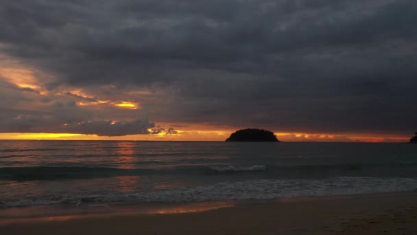 Zachody Słońca Plaży Kata — Wideo stockowe