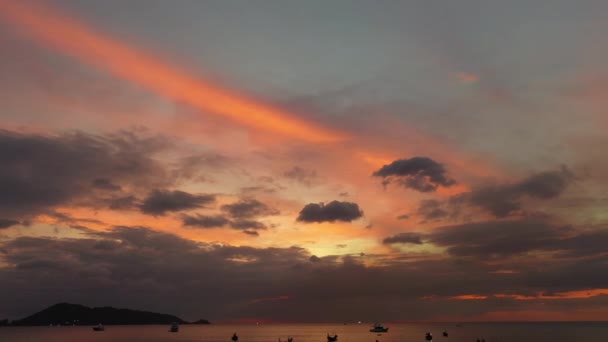 Барвисті Хмари Небі Заходу Сонця — стокове відео