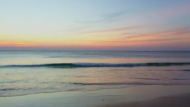 Beau Coucher Soleil Sur Plage Karon Phuket — Video