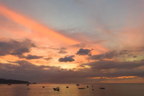 Aerial View Beautiful Sunset Kalim Beach Stunning Cloud Sky Sunset — Stock Photo, Image