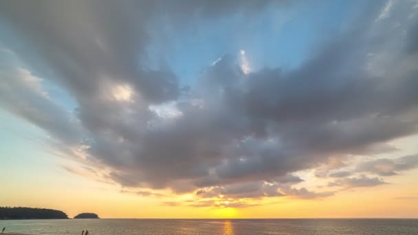 Nuvens Lapso Tempo Que Movem Céu Pôr Sol — Vídeo de Stock