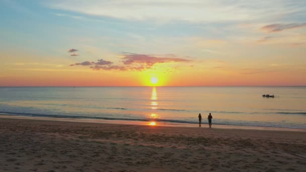 Beautiful Sunset Karon Beach Phuket — Stock Video