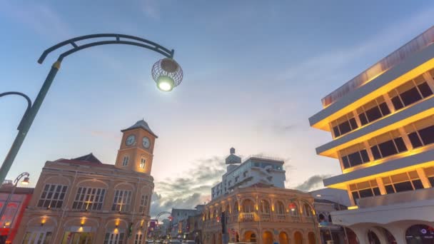 Time Lapse Clock Tower Landmark Phuket City Phuket Thailand May — Stock Video