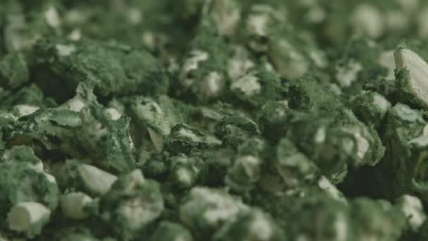 把新鲜的绿色模汁放进一个容器 — 图库视频影像