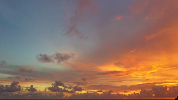 Aerial View Scenery Sweet Sky Sun Sea Beautiful Sky Sunset — стоковое видео