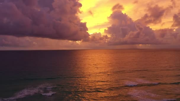 美丽的日落在卡伦海滩 普吉岛 — 图库视频影像