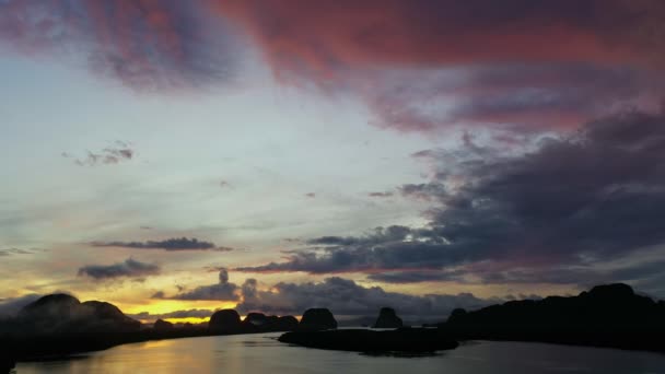 Imagine Scenică Frumosului Apus Soare Nori Pentru Fundal — Videoclip de stoc