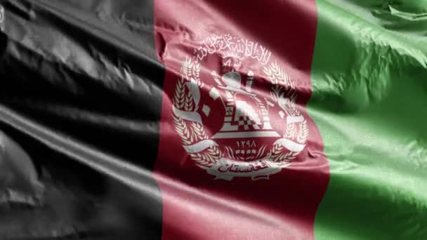 Afghanistan Bandiera Tessile Sventola Lenta Sul Ciclo Del Vento Bandiera — Video Stock