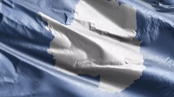 Die Antarktische Textilfahne Weht Langsam Auf Der Windschleife Die Antarktis — Stockvideo