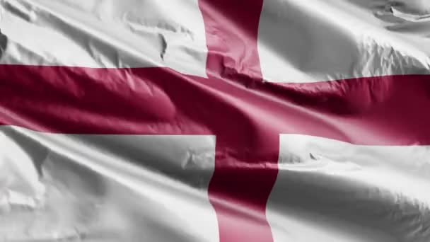 England Flagge Weht Auf Der Windschleife England Fahne Wind Volle — Stockvideo