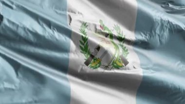 Guatemala bayrağı rüzgarda sallanıyor. Guatemala bayrağı rüzgarda sallanıyor. Tam dolgu arkaplanı. 10 saniye döngü. 