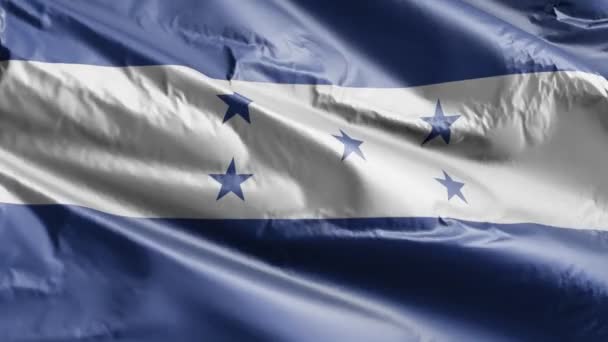 Drapeau Honduras Agitant Lentement Sur Boucle Vent Banderole Hondurienne Balançant — Video