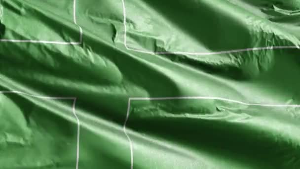 拉多尼亚纺织国旗在风环上飘扬 船旗在微风中摇曳 织物织物织物组织 完整的背景 10秒回圈 — 图库视频影像