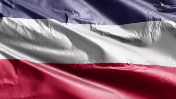 Текстильный Флаг Лос Альтос Медленно Махал Петле Ветра Знамя Лос — стоковое видео