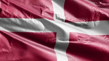 Malta tekstil bayrağının egemen askeri tarikatı rüzgâr çemberinde yavaşça dalgalanıyor. Malta 'nın Egemen Askeri Düzeni rüzgarda sallanıyor. Kumaş dokular. Tam dolgu arkaplanı. 20 saniye döngü. 
