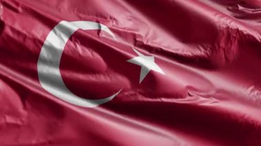 Rüzgarda dalgalanan hindi bayrağı. Türk bayrağı rüzgarda sallanıyor. Tam dolgu arkaplanı. 10 saniye döngü. 