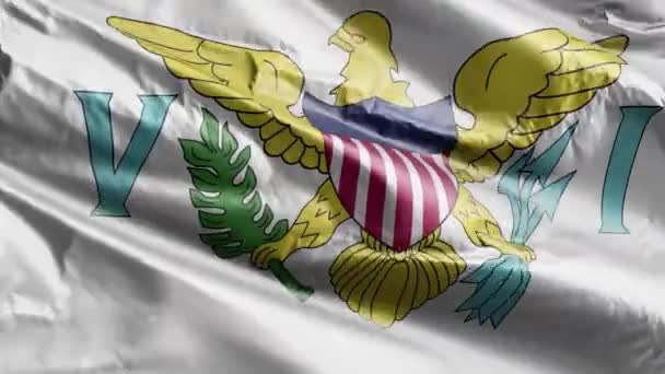 Παρθένοι Νήσοι Αμερικανική Σημαία Κυματίζει Στο Βρόχο Ανέμου Πανό Των — Αρχείο Βίντεο