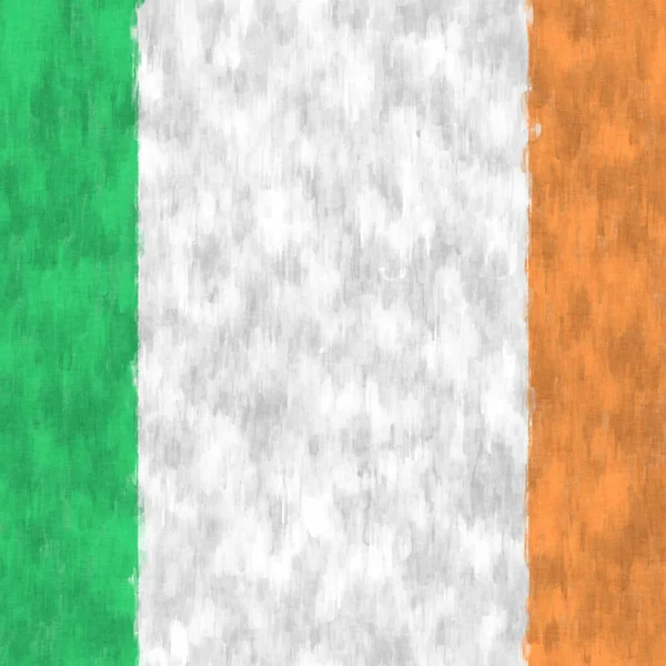 Irlanda Pintura Óleo Emblema Irlandés Dibujo Lienzo Cuadro Pintado Bandera —  Fotos de Stock