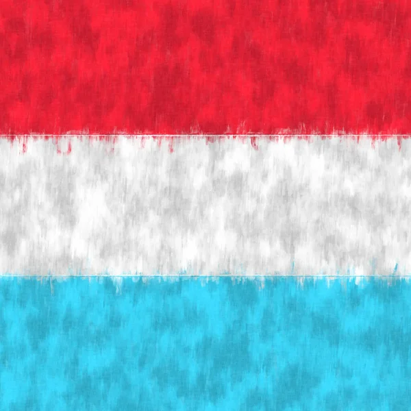 Luxemburgo Pintura Óleo Luxemburgo Emblema Desenho Lona Quadro Pintado Bandeira — Fotografia de Stock