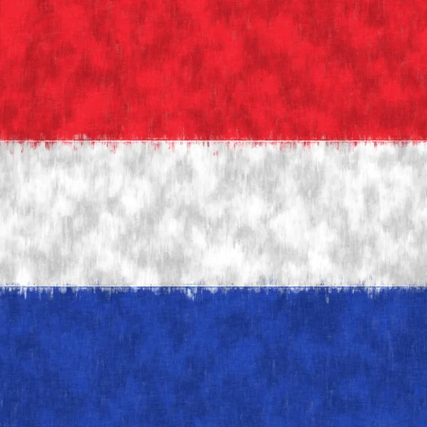 Голландская Живопись Голландская Эмблема Рисующая Холст Рисунок Флага Страны — стоковое фото