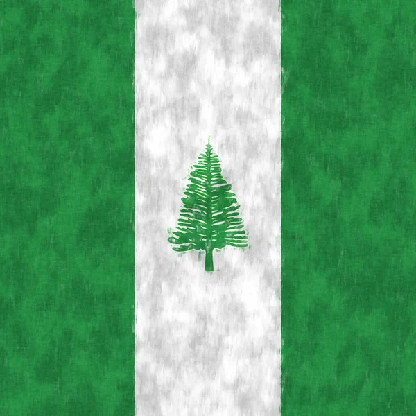 Pintura Óleo Norfolk Island Norfolk Island Emblema Desenho Lona Quadro — Fotografia de Stock