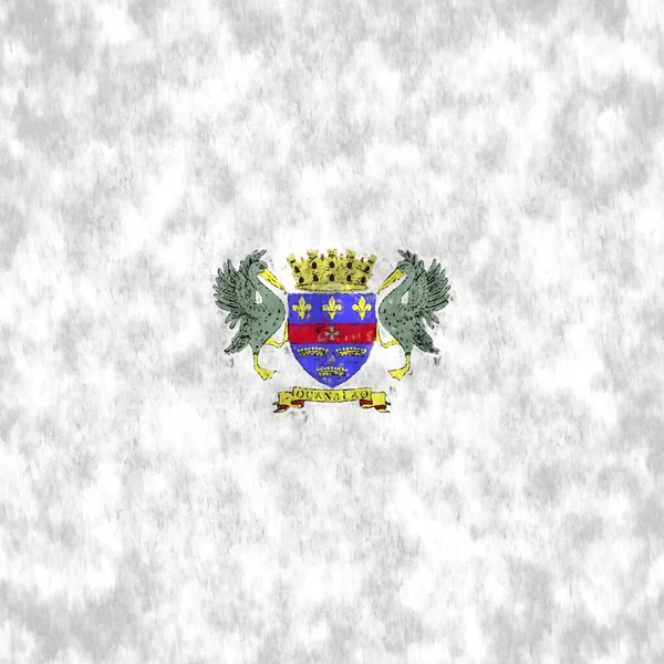 Pintura Óleo Saint Barthelemy Saint Barthelemy Emblema Desenho Lona Quadro — Fotografia de Stock