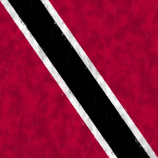Trinidad Och Tobago Oljemålning Trinidad Och Tobago Emblem Ritning Duk — Stockfoto