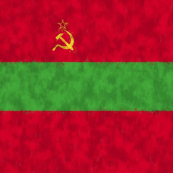 Transnistria Oil Painting Transnistria Emblem Drawing Canvas Painted Picture Country — Stock Photo, Image