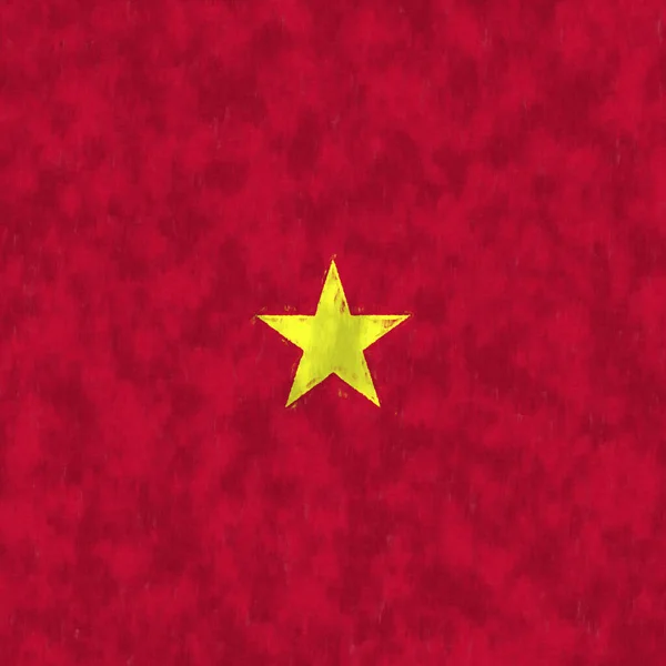 Vietnam Oljemålning Vietnamesiska Emblem Ritning Duk Målad Bild Ett Lands — Stockfoto