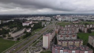 Vitebsk şehrinin havadan manzarası