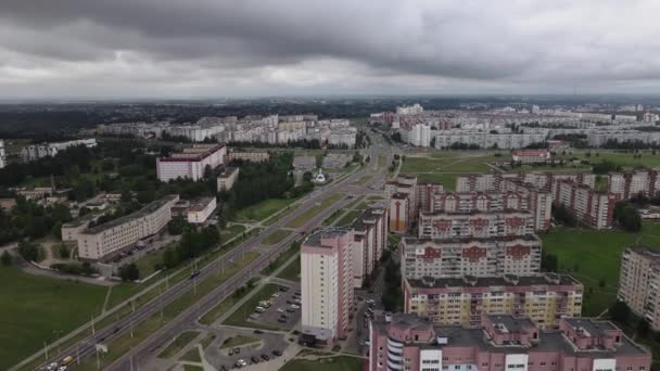 Paisaje aéreo de la ciudad Vitebsk — Vídeo de stock
