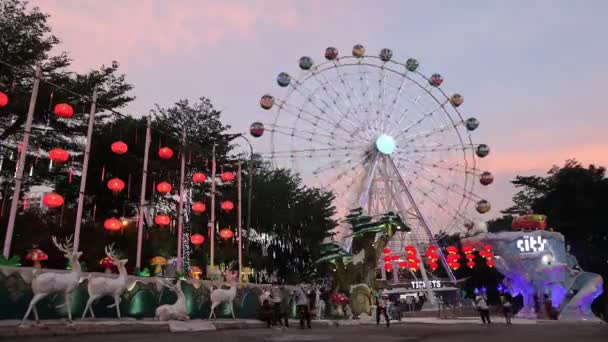 Time Lapso Uma Roda Gigante Parque Malásia — Vídeo de Stock