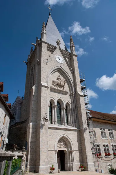 Detail Van Buitenkant Van Een Kerk Frankrijk — Stockfoto