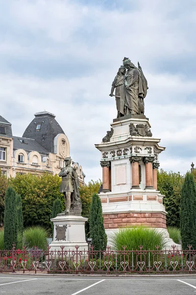 Statue Sur Une Place Ville Belfort France — Photo