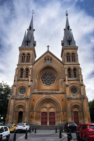 Facade Church Saint Remi City Charleville Mzire France — Stock Photo, Image