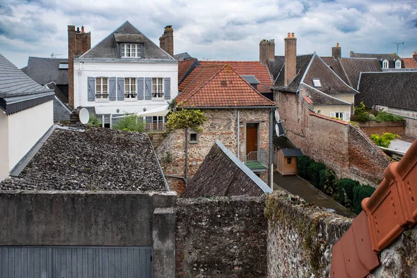 Architektura Starých Domů Městě Saint Valry Sur Somme Francii — Stock fotografie