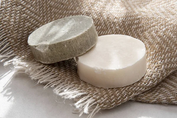 Focus Home Made Ecological Soap Solid Shampoo — Stock Photo, Image