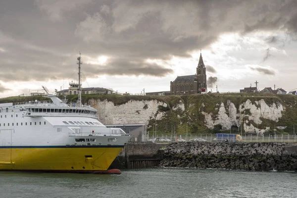 Ferry Moored Quay Town Dieppe France — Stok fotoğraf