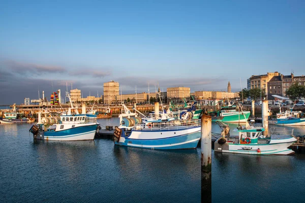 Colourful Fishing Boats Port Havre France — Stock Photo, Image